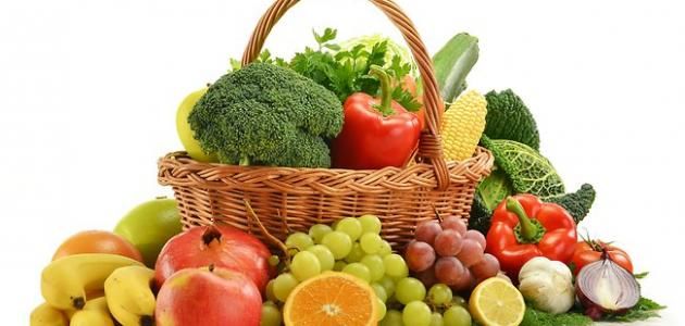 تنظيم الاكل بتناول الخضروات والفواكه